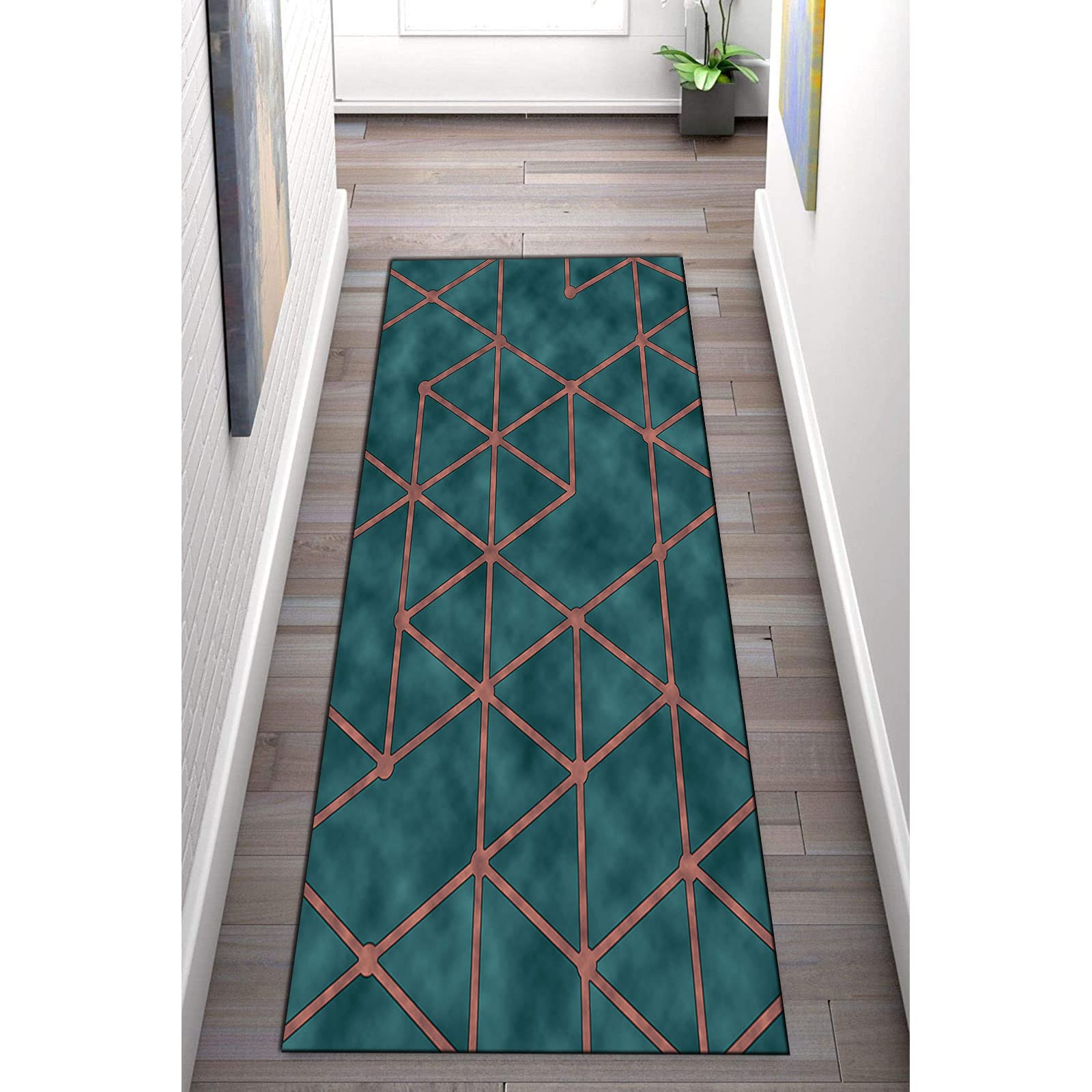Alfombra de pasillo lavable y antideslizante que evita resbalones en el hogar