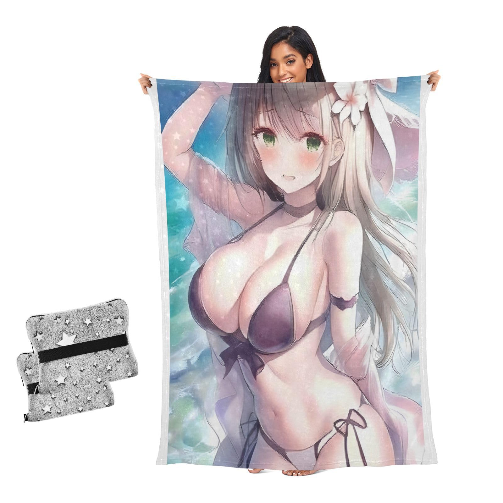 Manta de sofa morada suave un regalo original de anime para la cama