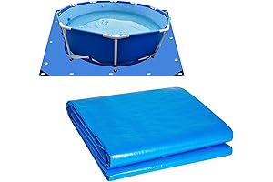 12Ft Square Pool Ground Mat Waterproof Swimming Pool Liner Pad Protector for Above Ground Pool