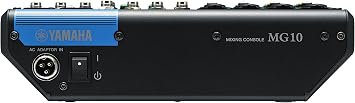 Yamaha MG10 10-Input Stereo Mixer, XLR Connectivity, Black