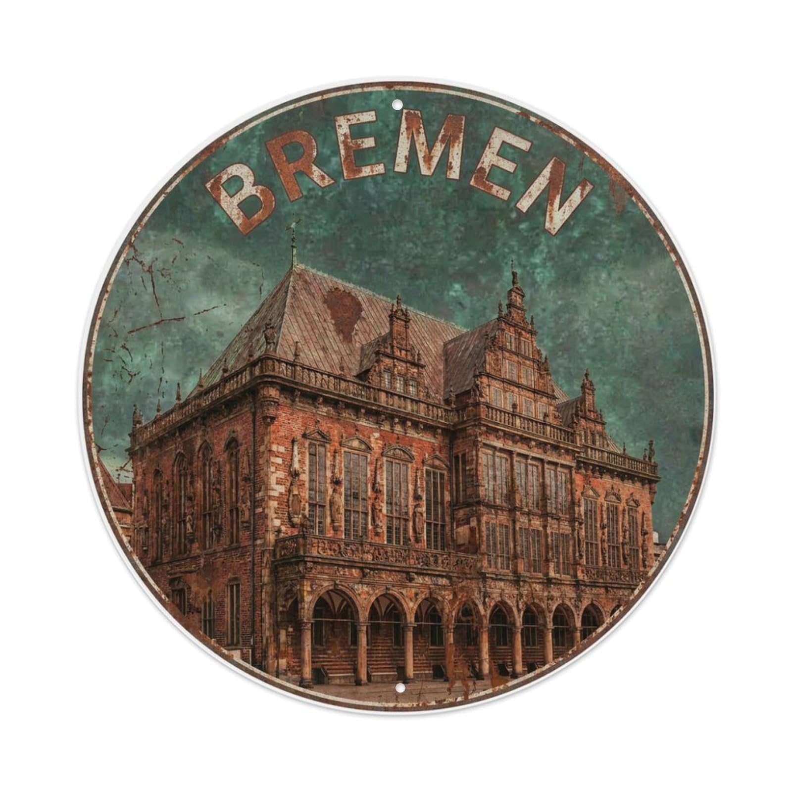 Metal Tin Sign Germany Vintage Travel Bremen