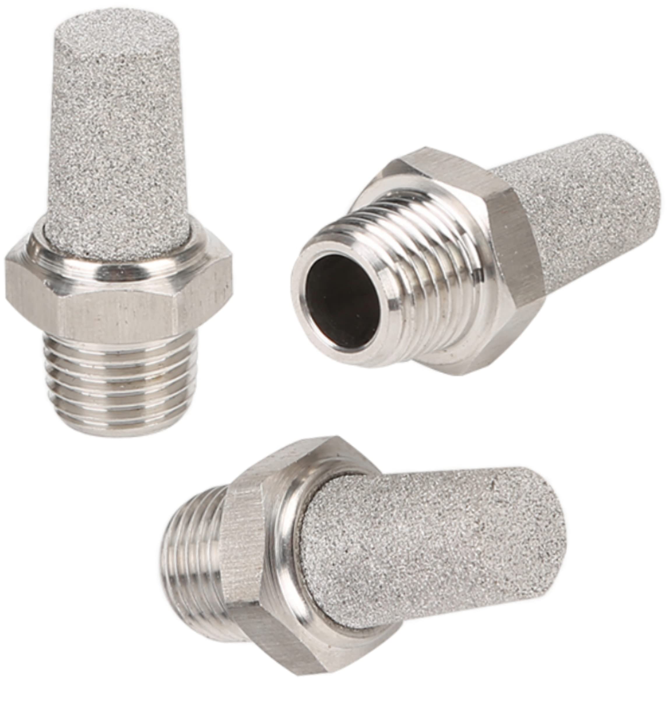 Silenziatore pneumatico VA in acciaio inox 1/8" 1/4" 3/8" 1/2" V2A