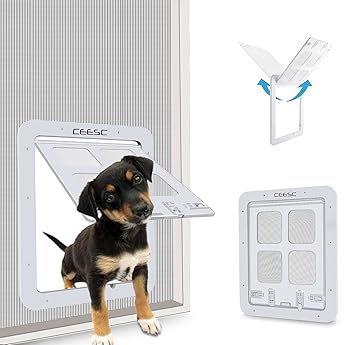 CEESC Pet Screen Door for Cats & Doggie(Outer Size 11.4