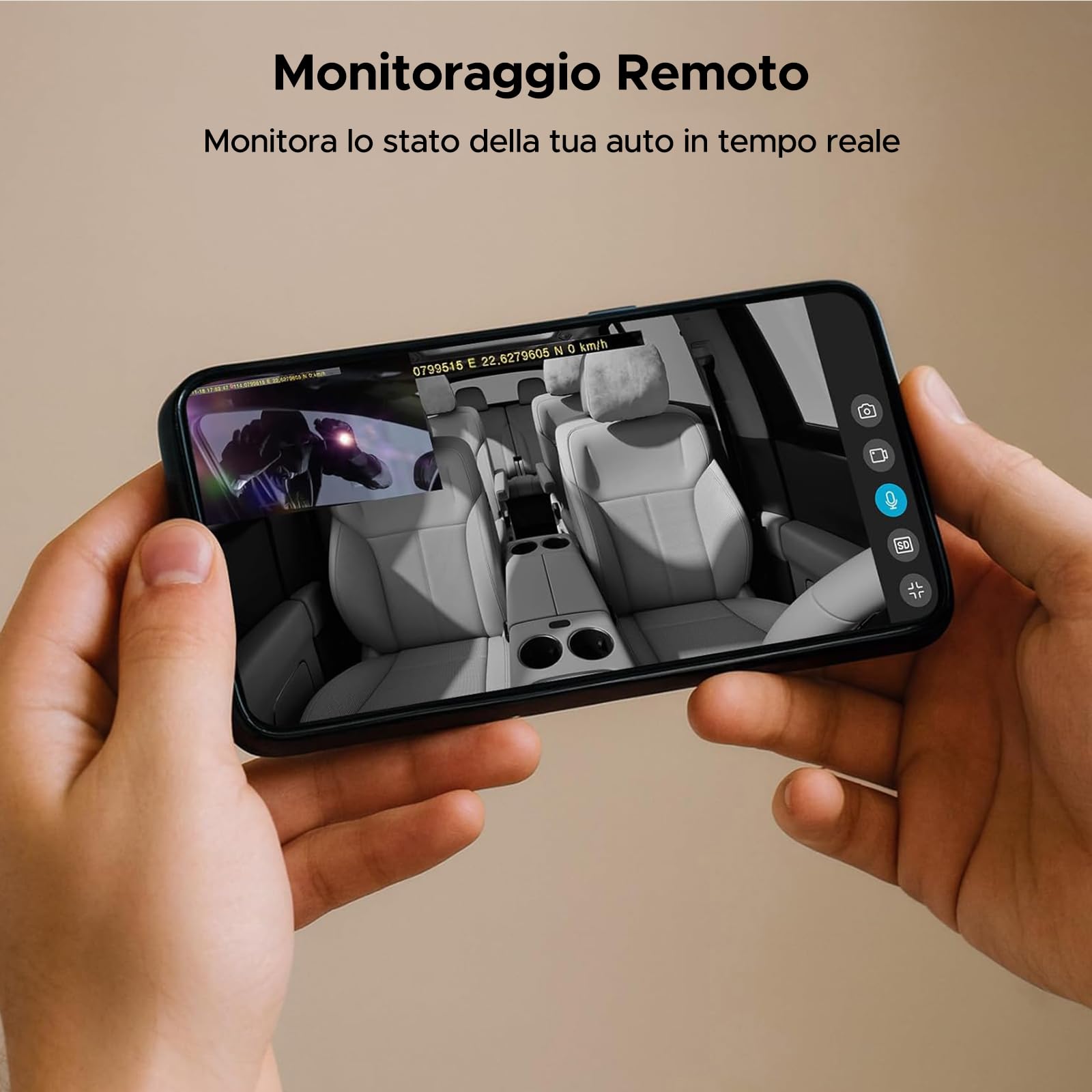 LAMTTO 4G LTE Cellulare Telecamera di Sicurezza per Auto Anti-Furto,GPS,Allerte Istantanei via Storage Cloud,Visualizzazione Live Remota,Telecamera per Flotte & Famiglie