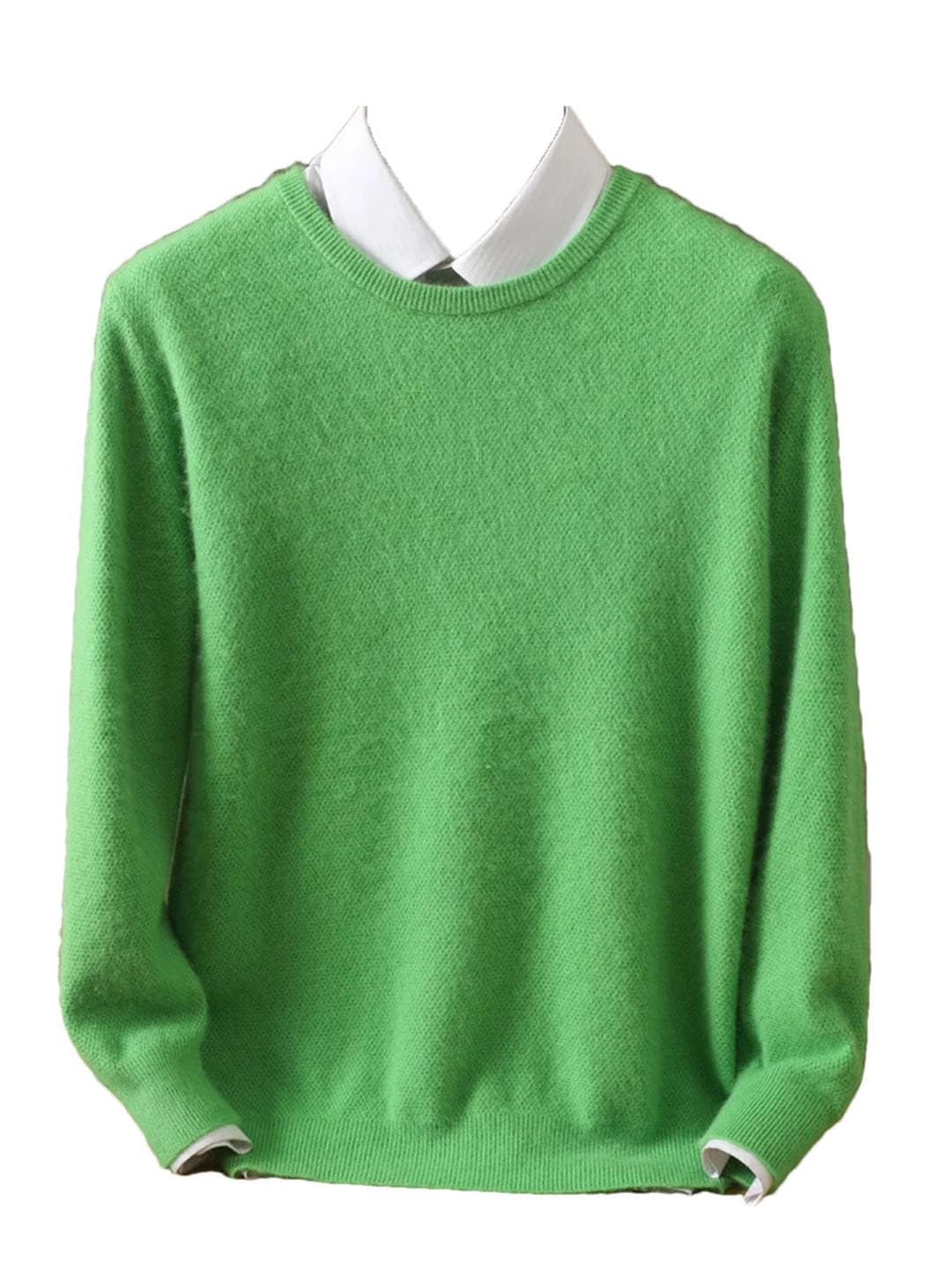 Suéter De Cachemira Polar para Hombre, Jersey De Cuello Redondo, Top Informal De Manga Larga