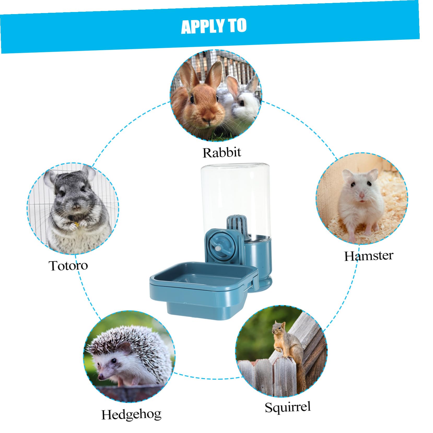 ORFOFE Distributore d Acqua per Conigli Mangiatoia Sospesa per Piccoli Animali Domestici Facile da Pulire e Resistente all Usura Design di Perdite