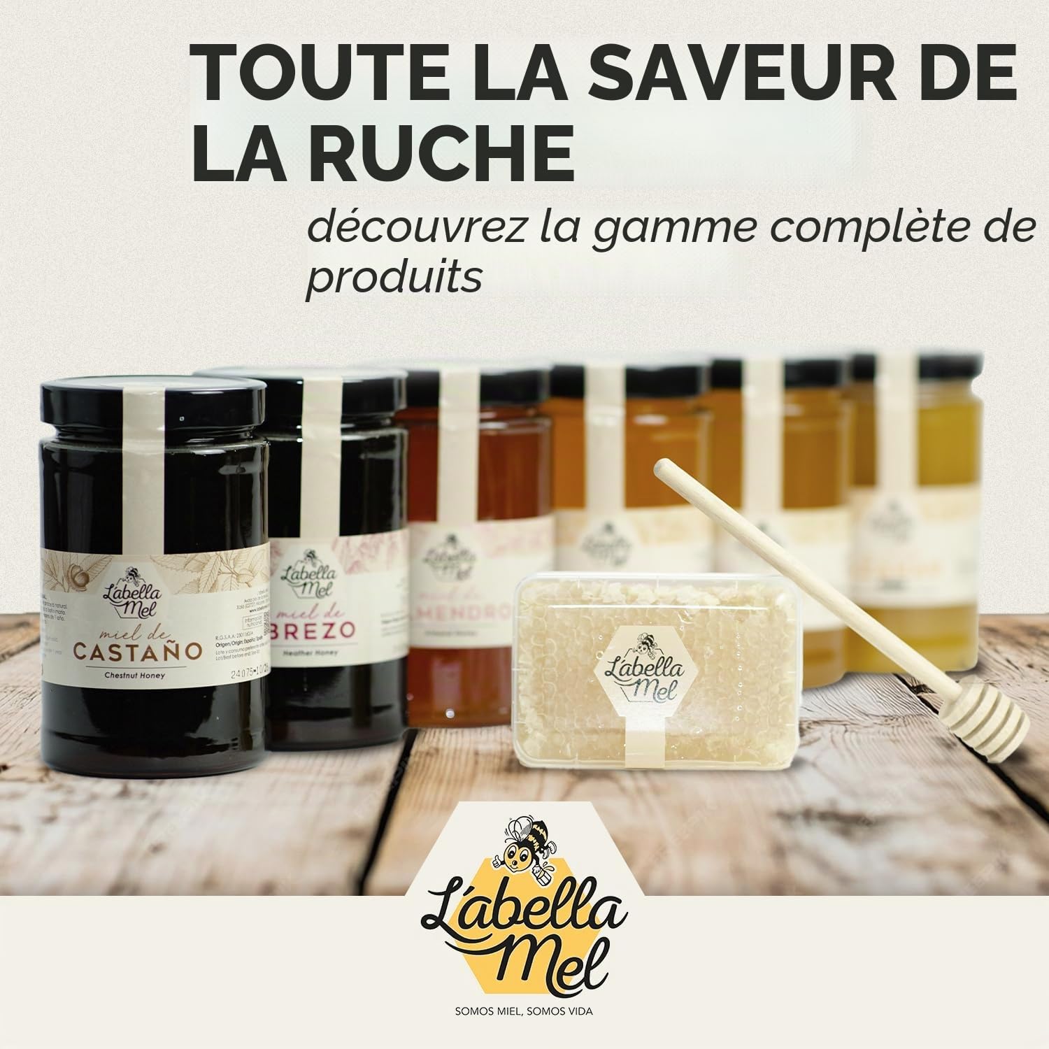 L'Abella Mel | Miel d'Eucalyptus Pur 100% Naturel | Miel d'Abeille Sans Additifs ni Sirops Ajoutés | Apiculture Familiale Depuis 4 Générations | Pot 3 kg