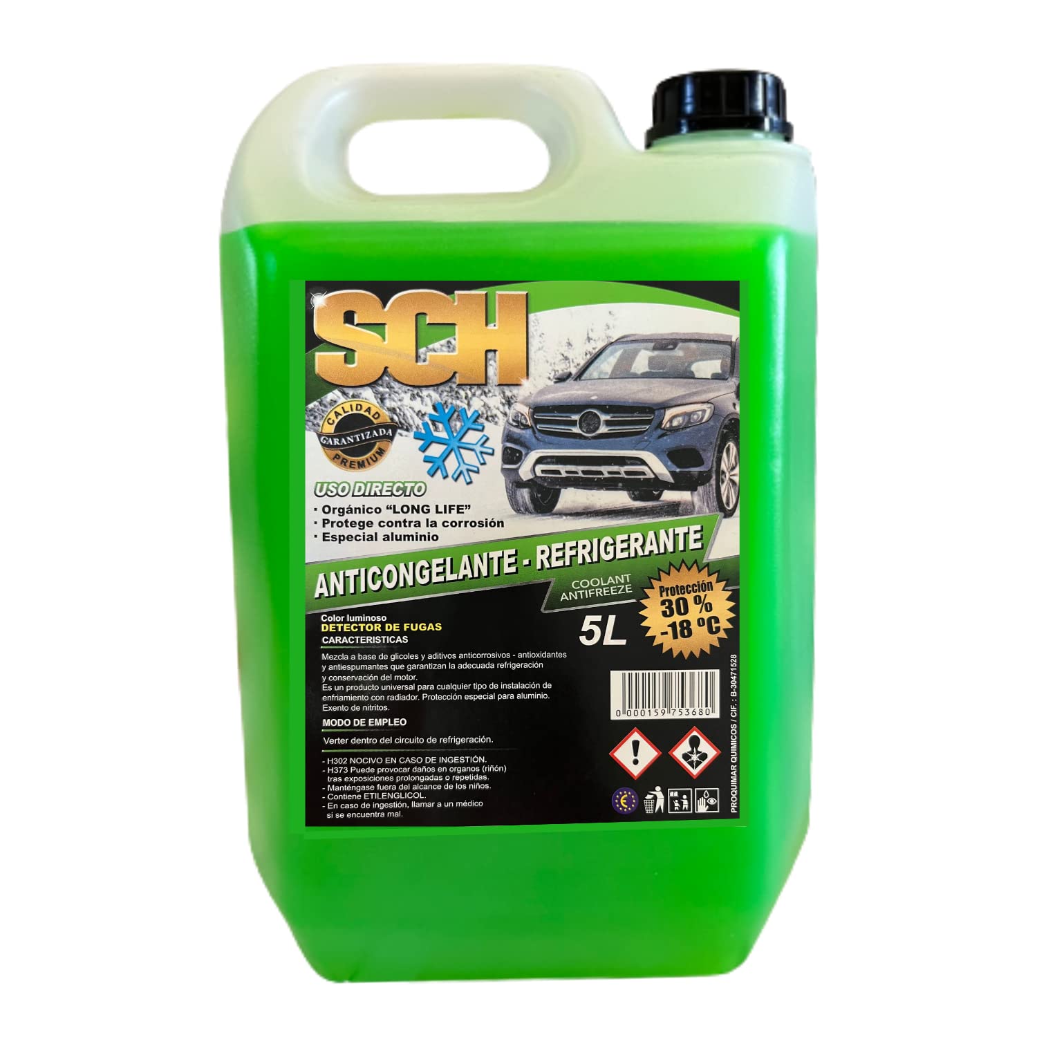 Proquimar Anticongelante 50% (-37ºC) Color Verde Luminoso. Garrafa de 5 litros — view 7
