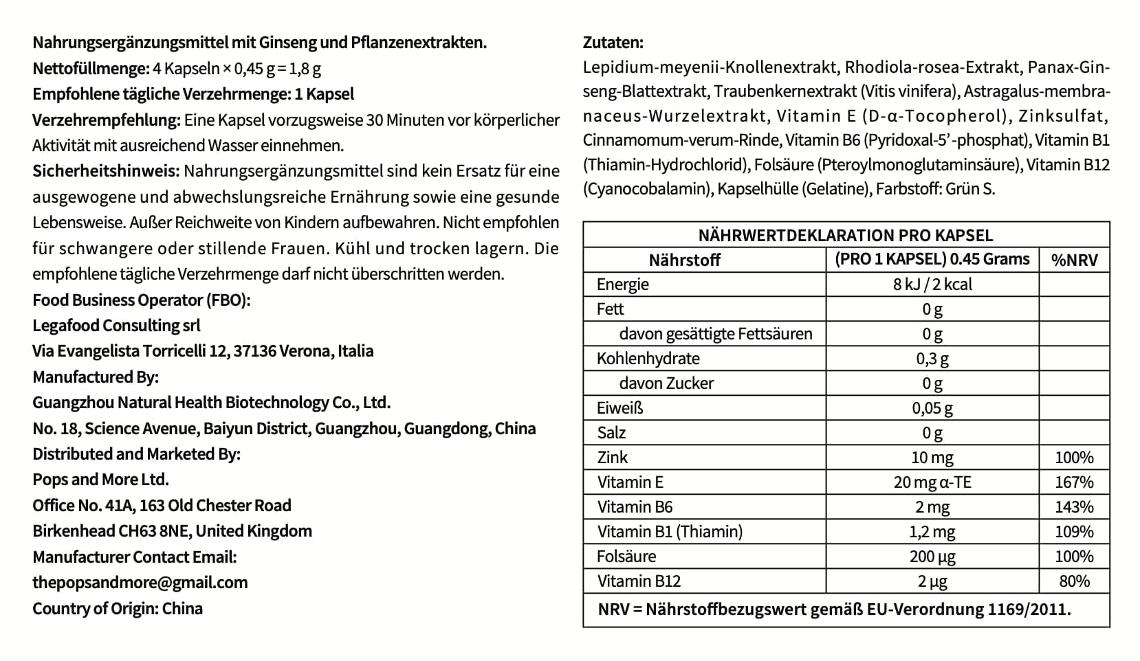 Kapseln mit Ginseng, Maca, Rhodiola, Astragalus, Traubenkernextrakt, Vitaminen & Zink 4 Kapseln – Nahrungsergänzungsmittel für aktive Männer | Praktische 4-Kapsel-Packung