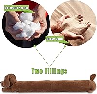 Vista 4 de Dog Under Door Draft Stopper Heavy Duty, 2.8LB 34 Inch Decorative Fabric Door Draft Blocker, Animal Weather Stripping Sound Proof Bottom Seal, Save