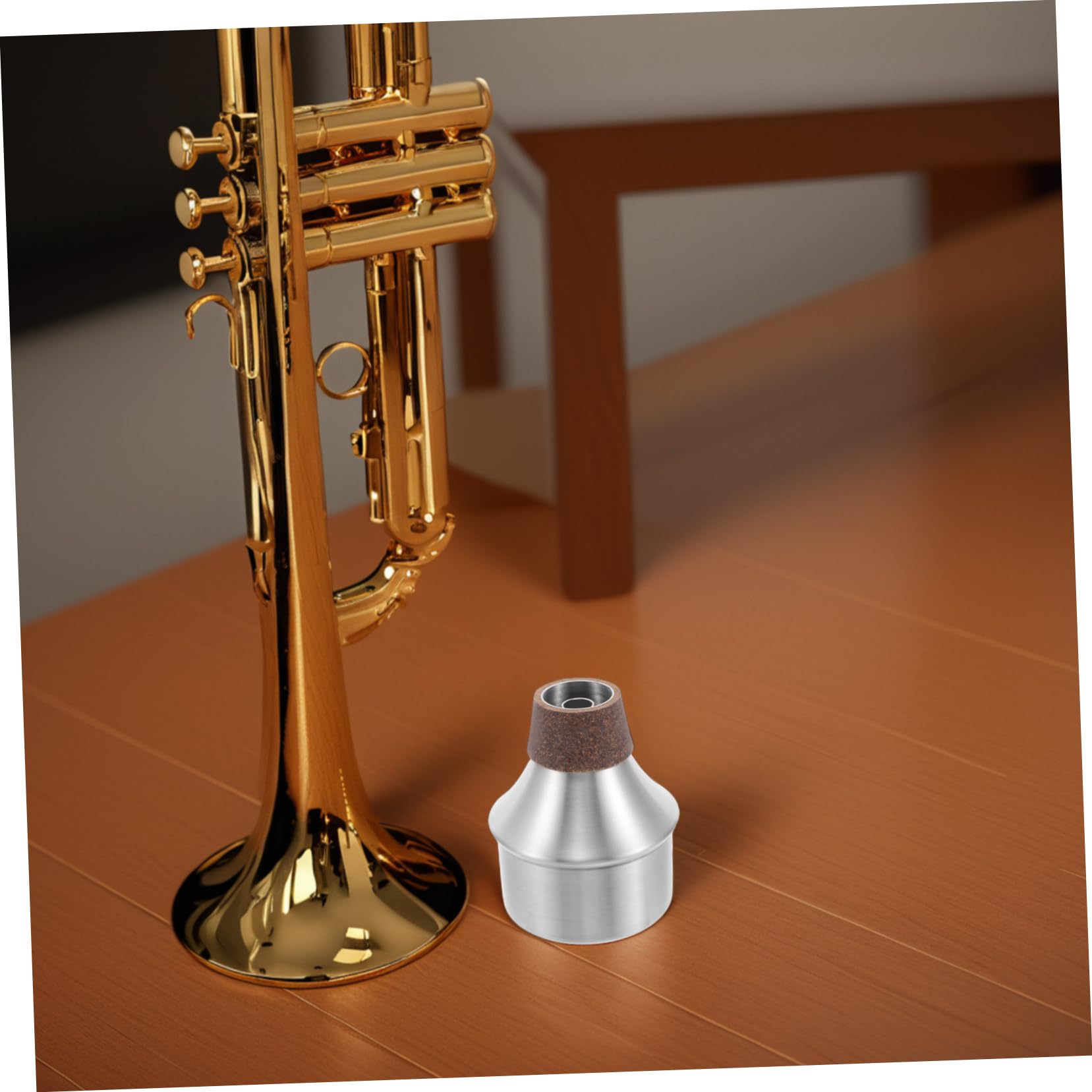 Kisangel Sordina Per Tromba Da Studio in Metallo Accessorio Per Strumenti Musicali Forniture Per Tromba in Lega Di Alluminio Leggera