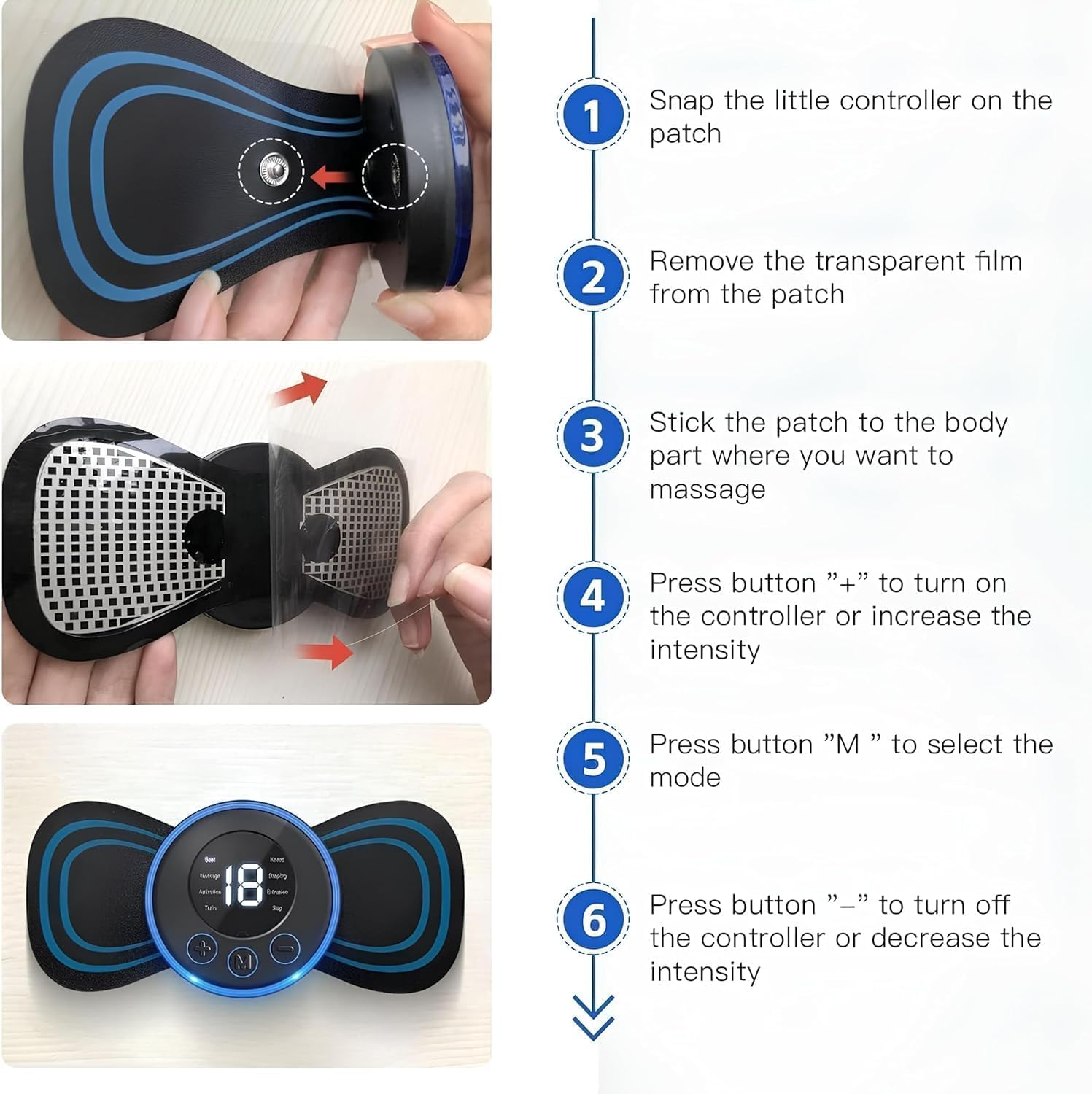 Krrupaksha Body Sazzer Machine for Relieving Pain - Wireless 8 Mode and 19 Strength Level shoulder, Foot, Neck, Back Weapons/shoulder/Foot Neck and Bade Pain Level Table Krrupaksha Body Sazzer Machine for Relieving Pain - Wireless 8 Mode and 19 Strength Level shoulder, Foot, Neck, Back Weapons/shoulder/Foot Neck and Bade Pain Level Table