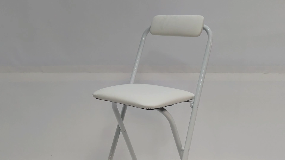 Butaco Plegable con Respaldo, Silla Alta Plegable Portátil con Asiento Acolchonado de Cuero, 27.6in Negro miniatura 7