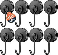 Vista 13 de FINDMAG Ganchos magnéticos giratorios de 60 libras, paquete de 4 ganchos magnéticos de neodimio resistentes, ganchos magnéticos fuertes para colgar