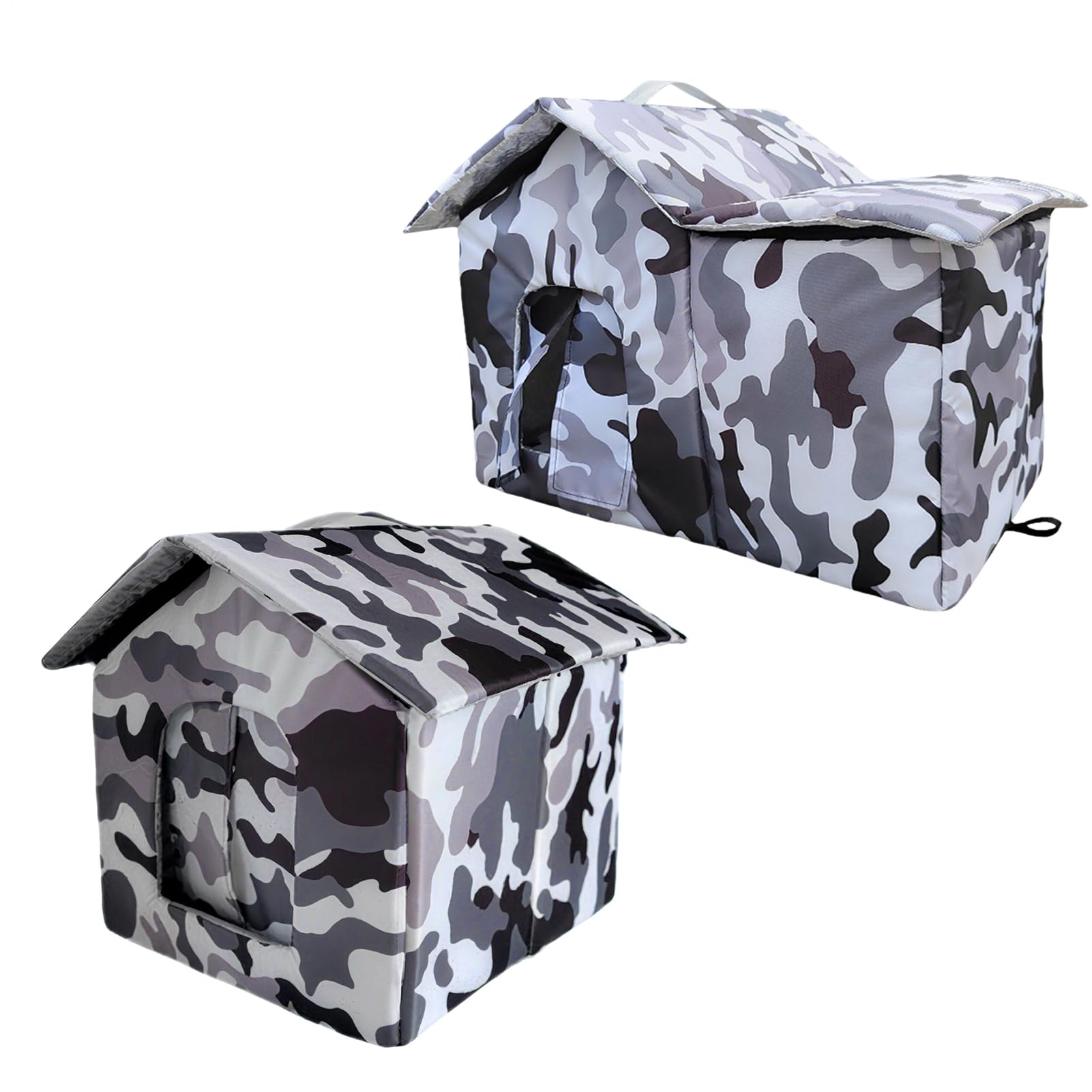 Outdoor Cat House Weatherproof, Extra Large Enclosed Cat Shelter With Door, Waterproof, Warm And Windproof, For Multiple Cats And Small Dogs