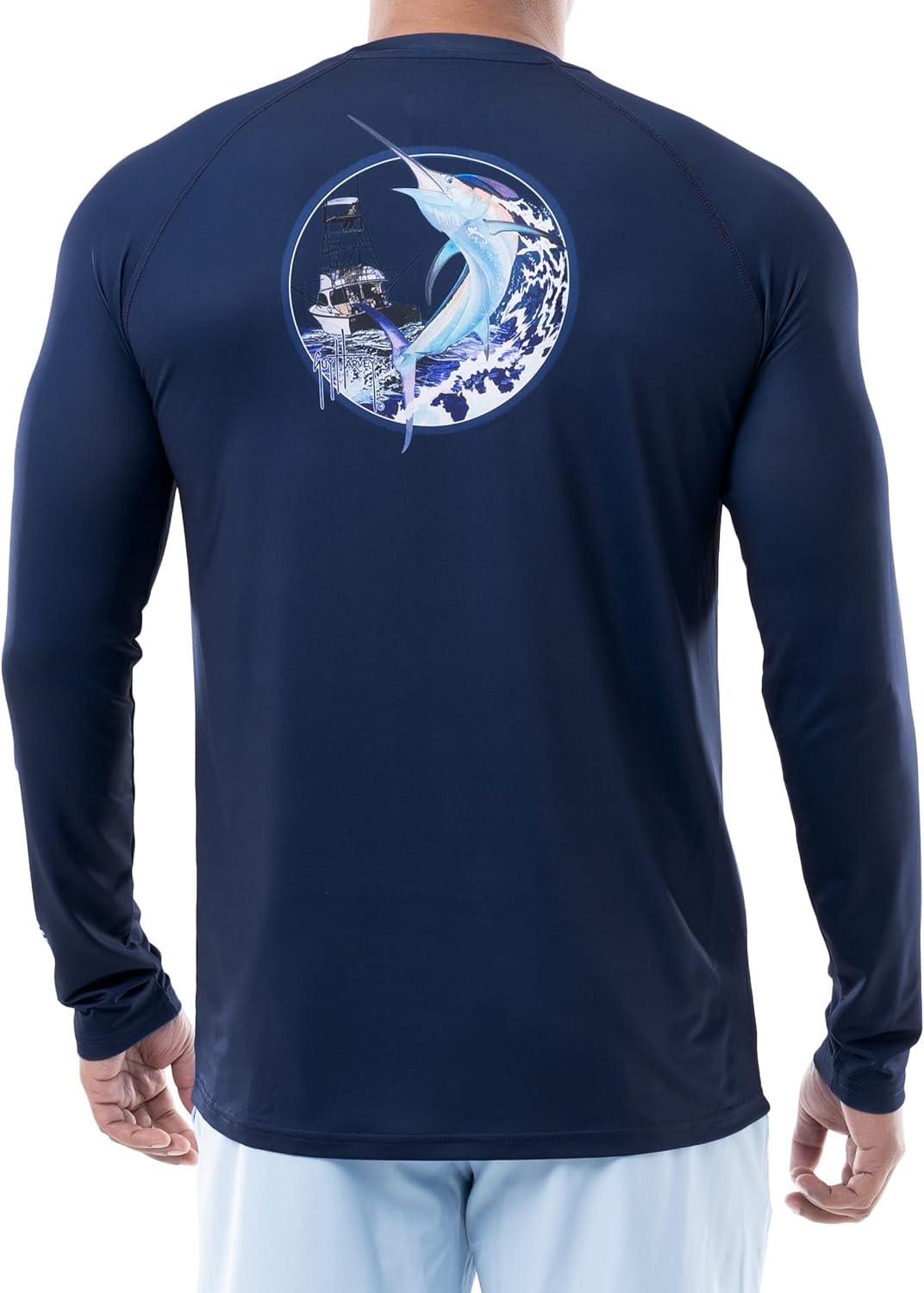 Guy Harvey Men's Raglan Sleeve Sun Protection Top - Image 2