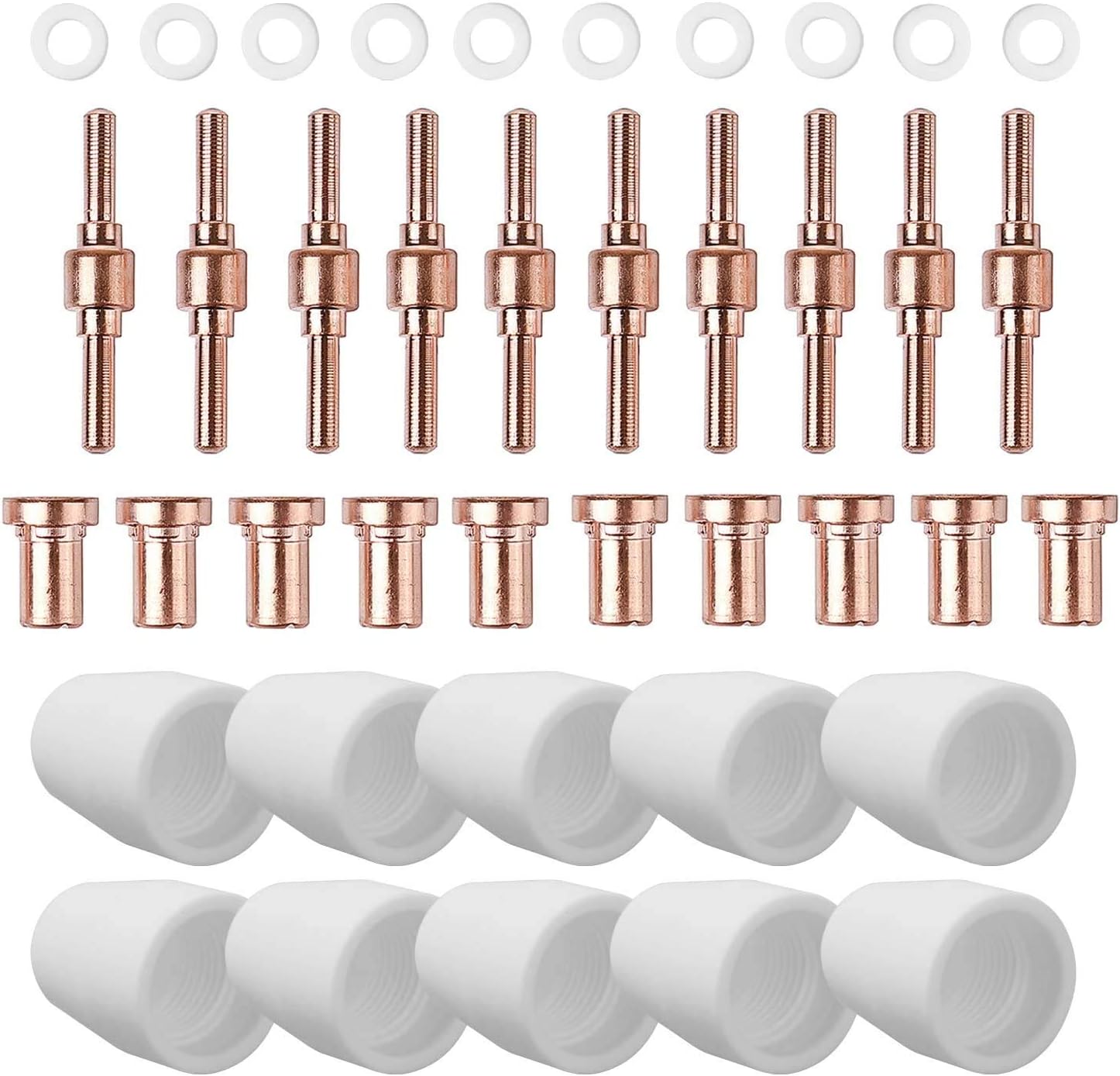 FLARING Plasma Cutting Consumable 40pcs PT31 LG40 Tip Nozzle Electrode Extended Shroud Shield Cup Kit CUT-50 CUT-40 : Tools & Home Improvement