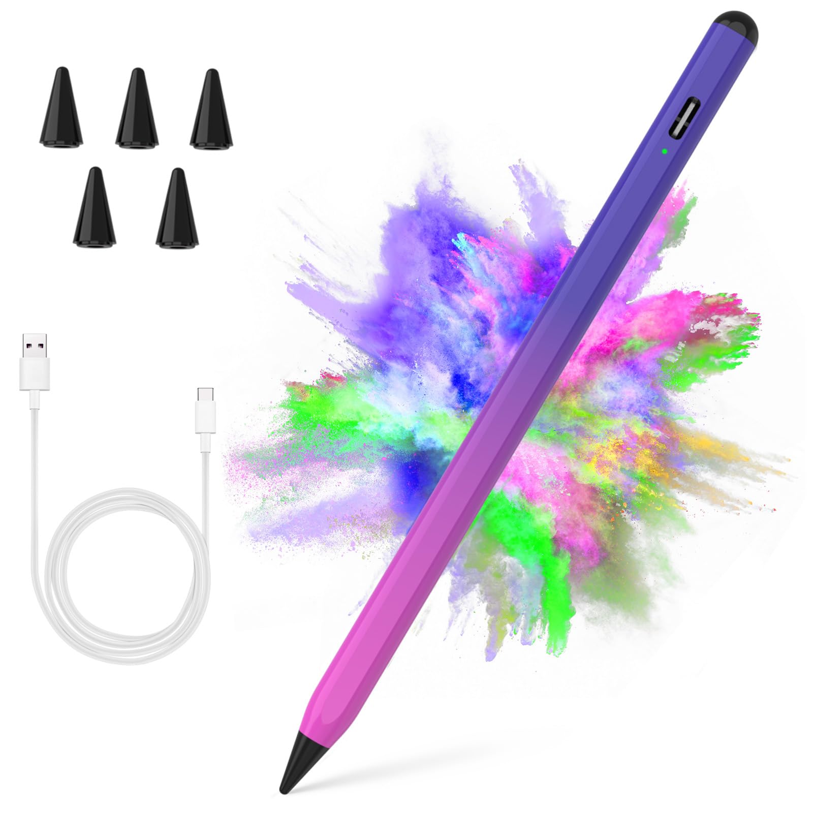 Apple iPad mini 6 パープル本体 + Stylus Pen Stylus Pen for iPad 2018-2022 with Palm Rejection, Active Pencil