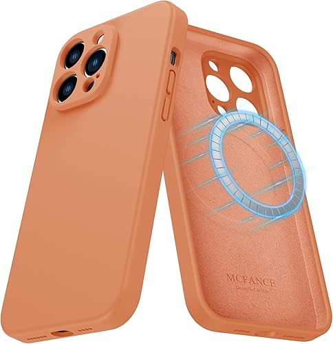 Miniatura 8 de MCFANCE Magsafe - Funda magnética de silicona para iPhone 14 Pro, funda de silicona con forro de microfibra para iPhone 14 Pro de 6.1 pulgadas 2022,