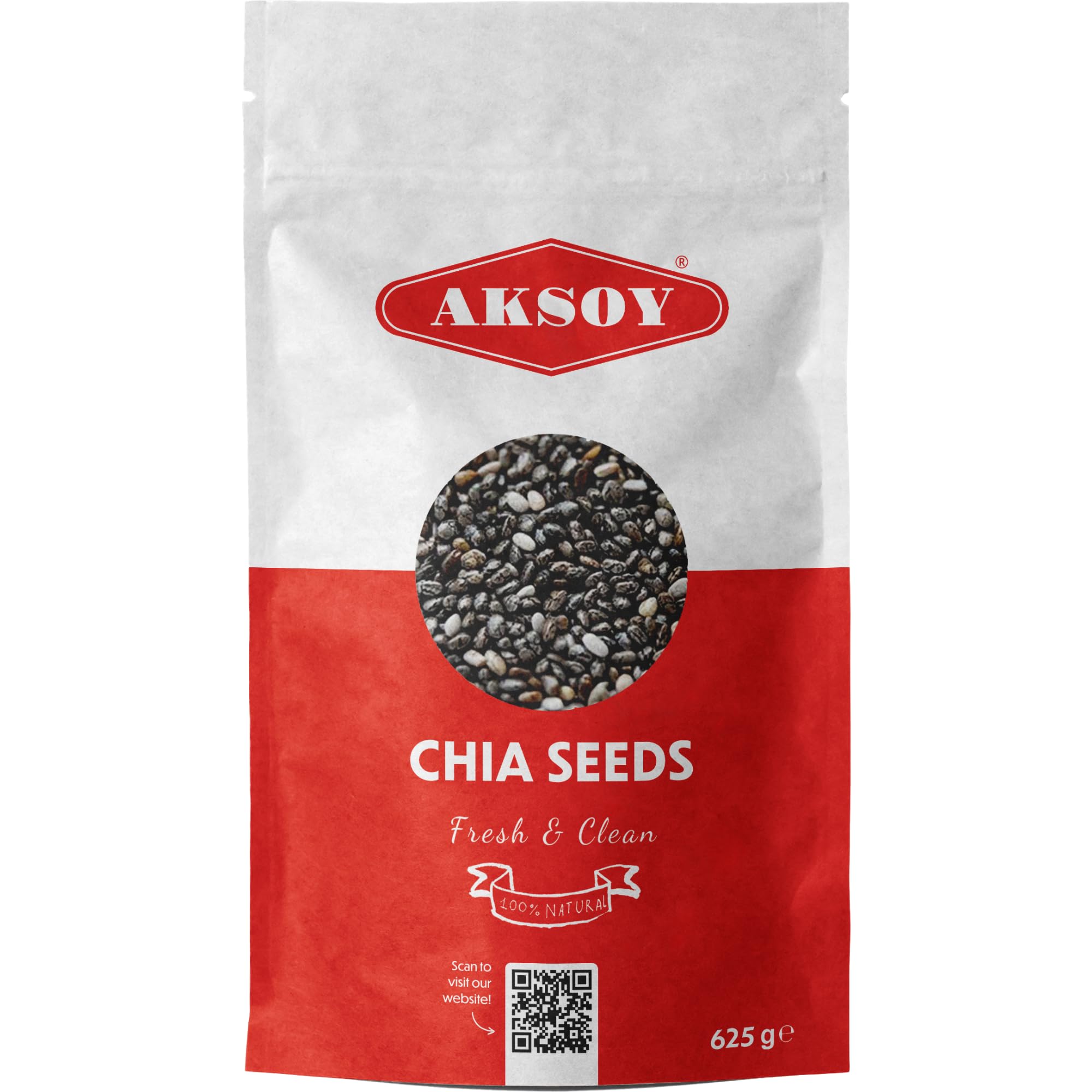 Aksoy Premium Raw Black Chia Seeds, 625G | Non-GMO | Vegan, Keto & Paleo | Nutrient-Dense Seeds with 3g Protein & 5g Fiber for Salads, Yogurt & Smoothies (Packaging May Vary)
