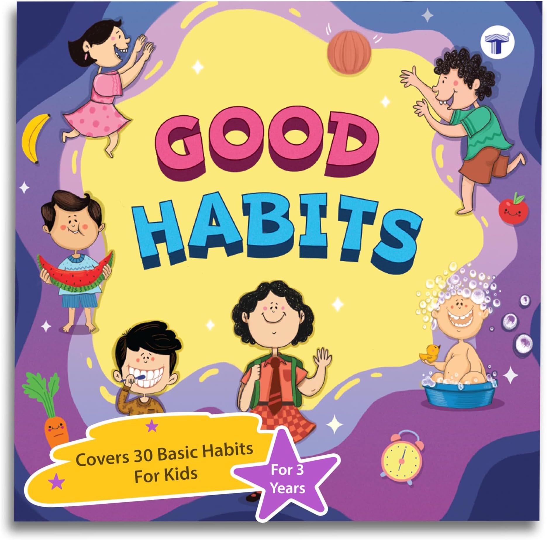 30 Basic Good Habits Book for Kids | Manners Book Encourage Kindness, Discipline, Fitness and Exercise | Children Books for 2 - 6 Year | Early Childhood Education | Colourful Illustration