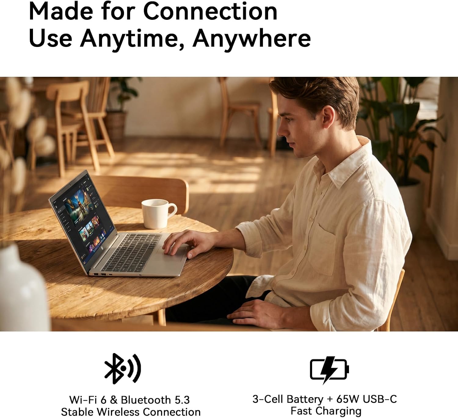 HP 15.6" Laptop, FHD IPS Touchscreen, Intel Core i5-1334U 10-Core, Upgraded Laptop, 8GB/16GB/32GB RAM, 512GB/1TB/2TB SSD, Wi-Fi 6, HD Webcam, Windows 11 Pro, Business & Student Laptop, Natural Silver image 5