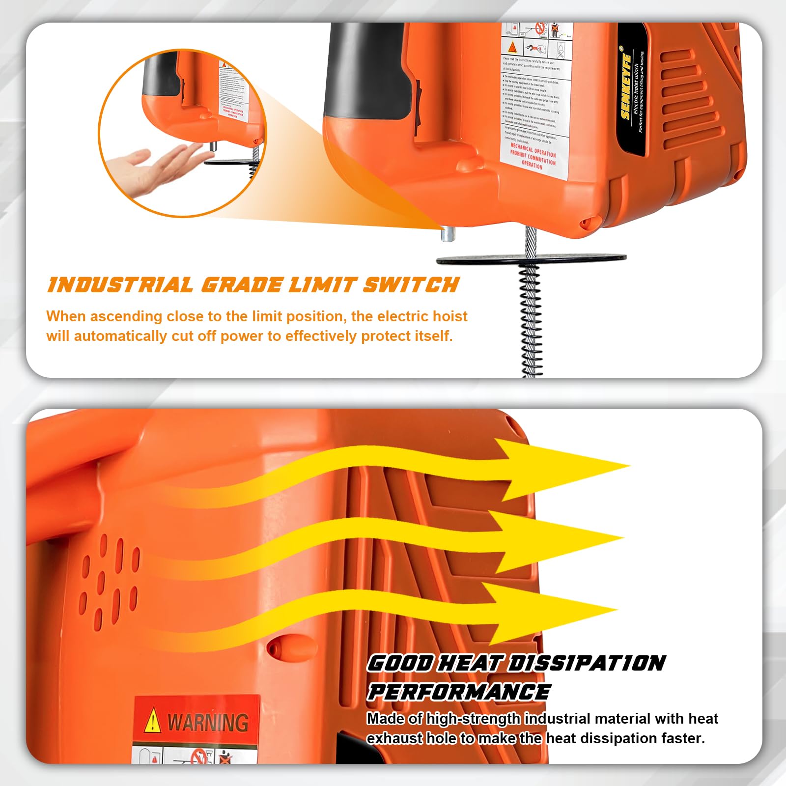 Power Electric Hoist Winch - 1500LBS Lifting -5 Power Electric Hoist Winch - 1500LBS Lifting -5