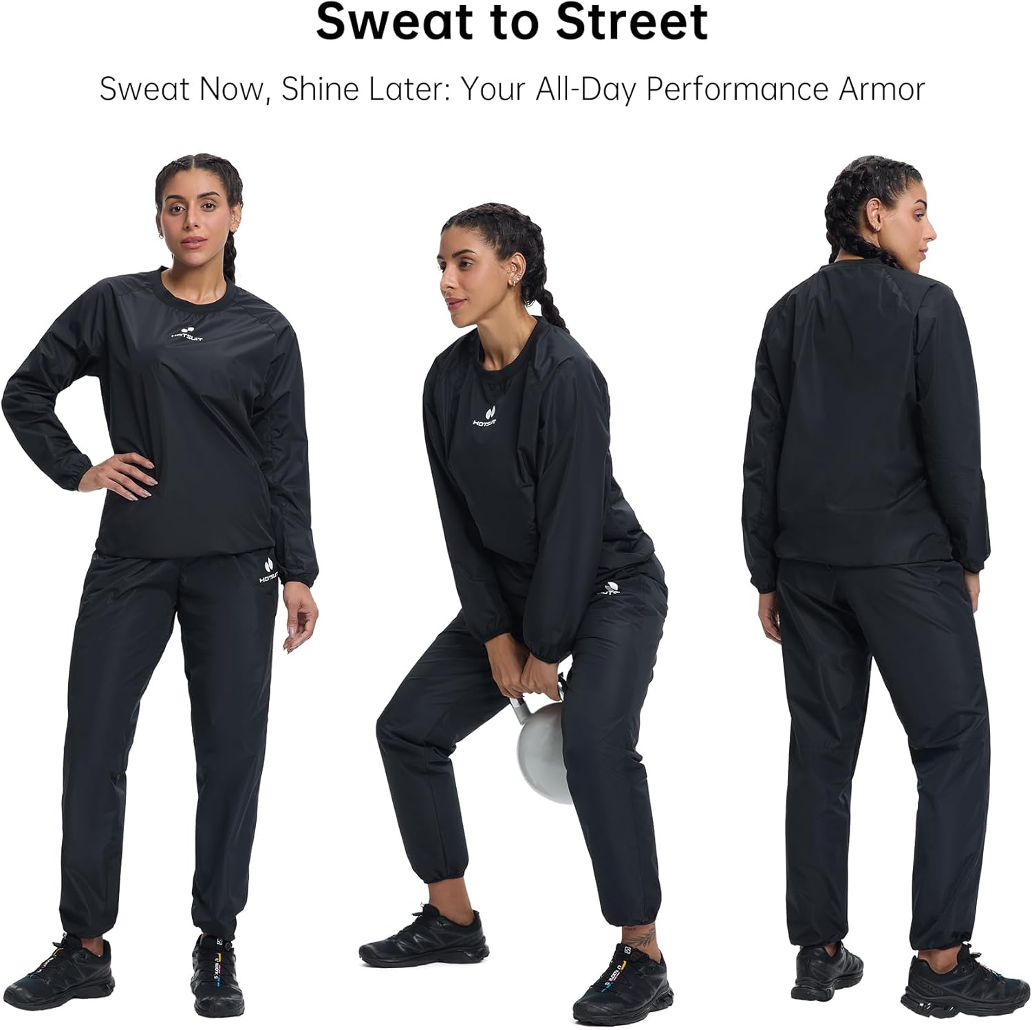 HOTSUIT Sauna Suit Women Durable Gym Workout Sauna Jacket Pants Sweat Suits - Image 2
