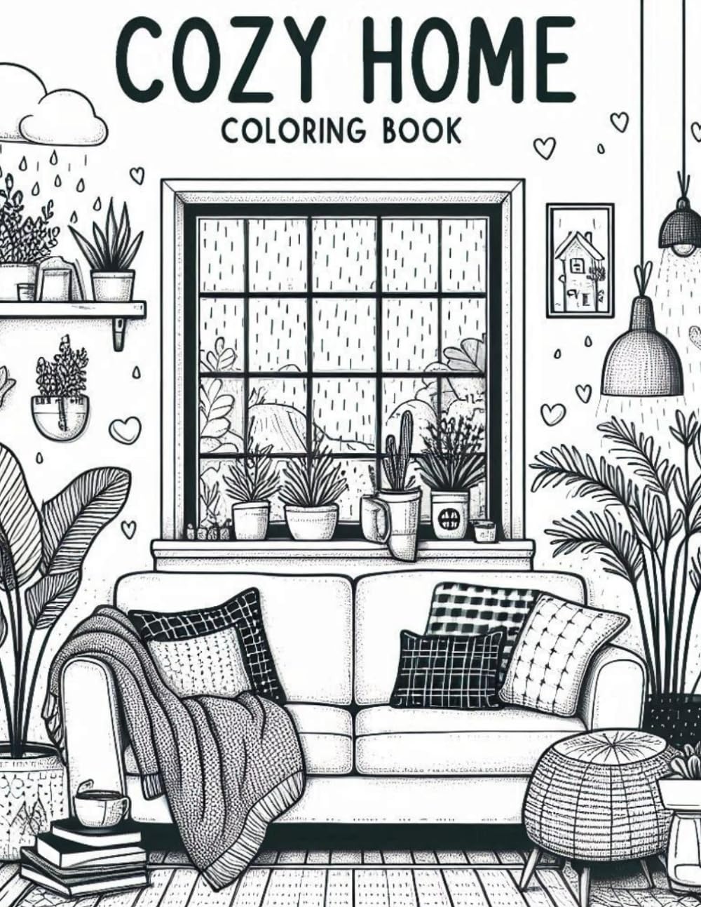 Cozy Home Coloring Book: Relaxing Rooms & Happy Spaces