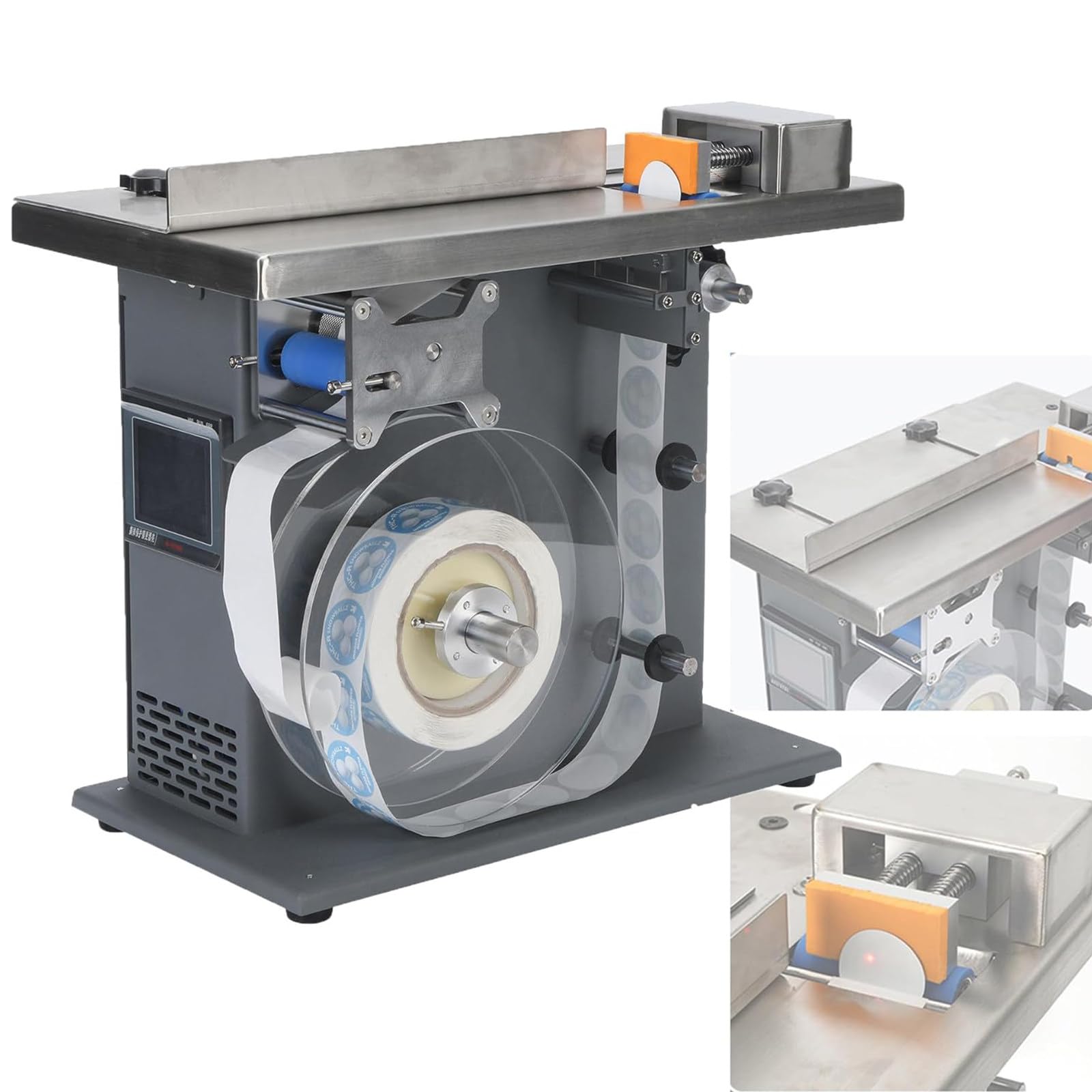 Applicatore automatico di etichette angolari, etichettatrice per scatole piccole, 15-30 pezzi/min, 200 W, per prodotti Φ15-30 mm, leggero