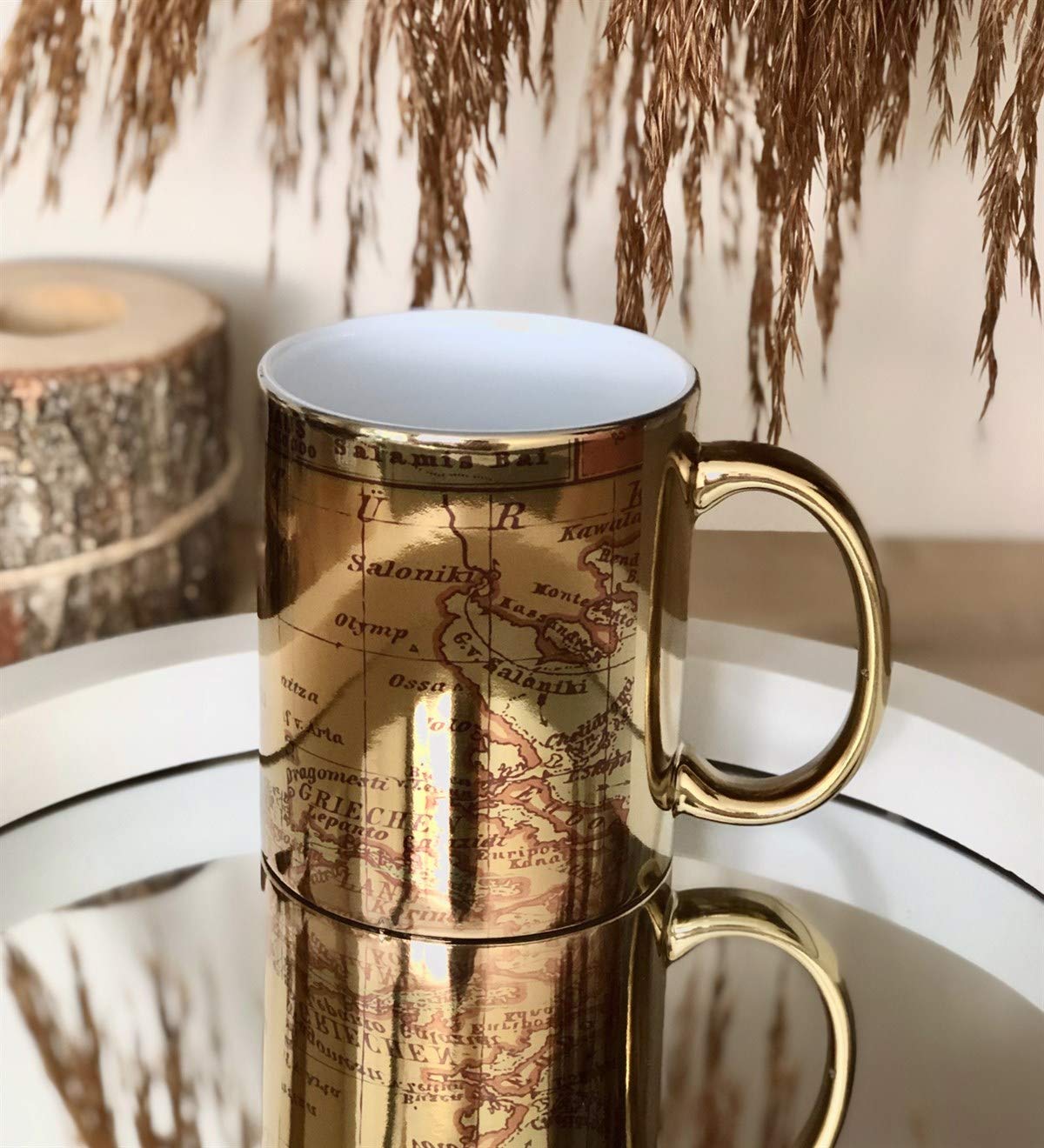 giftmoda Travel Journal Tasarımlı Gold Kupa