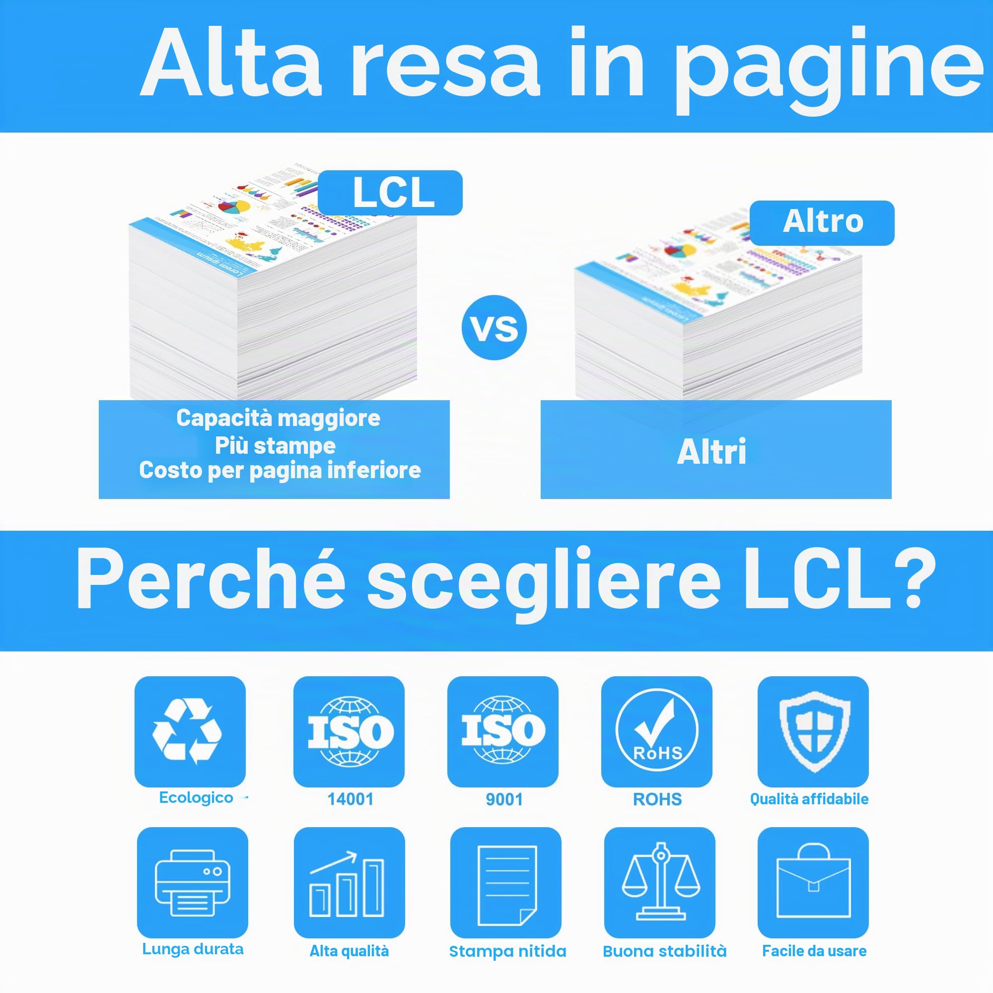 LCL TK-5150 Cartucce di Toner Compatibile per Kyocera 5150 TK-5150 TK-5150K TK-5150C TK-5150M TK-5150Y Compatible per Kyocera ECOSYS M6035cidn M6535cidn P6035cdn(Nero Ciano Magenta Giallo，4-Pack)