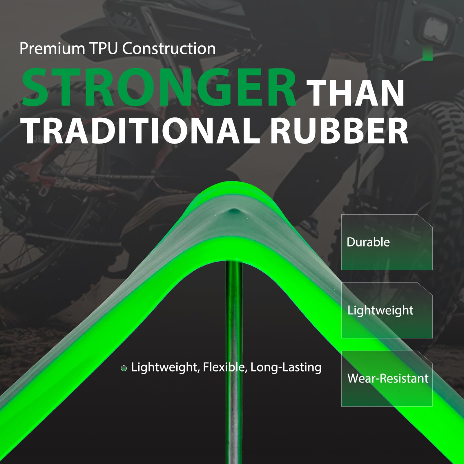 Hycline Fat Tire Liners, inserti in TPU da 110 mm per 20/24/26 x 11,4-12,7 cm, confezione da 2 | Lo scudo in TPU resistente aiuta a proteggere i tubi da detriti taglienti e aggiunge protezione per pneumatici Fat Bike