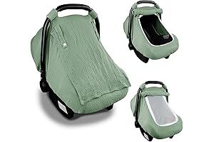 Hooyax Muslin Car Seat Cover: Breathable & Lightweight