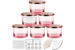 16oz Glass Candle Jars with Lids and Candle Making Supplies