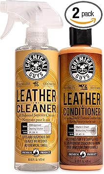 Chemical Guys SPI_109_16 Leather Cleaner and Conditioner Kit for Use on Leather Apparel, Furniture, Car Interiors, Shoes, Boots, Bags & More (2 - 16 fl oz Bottles)
