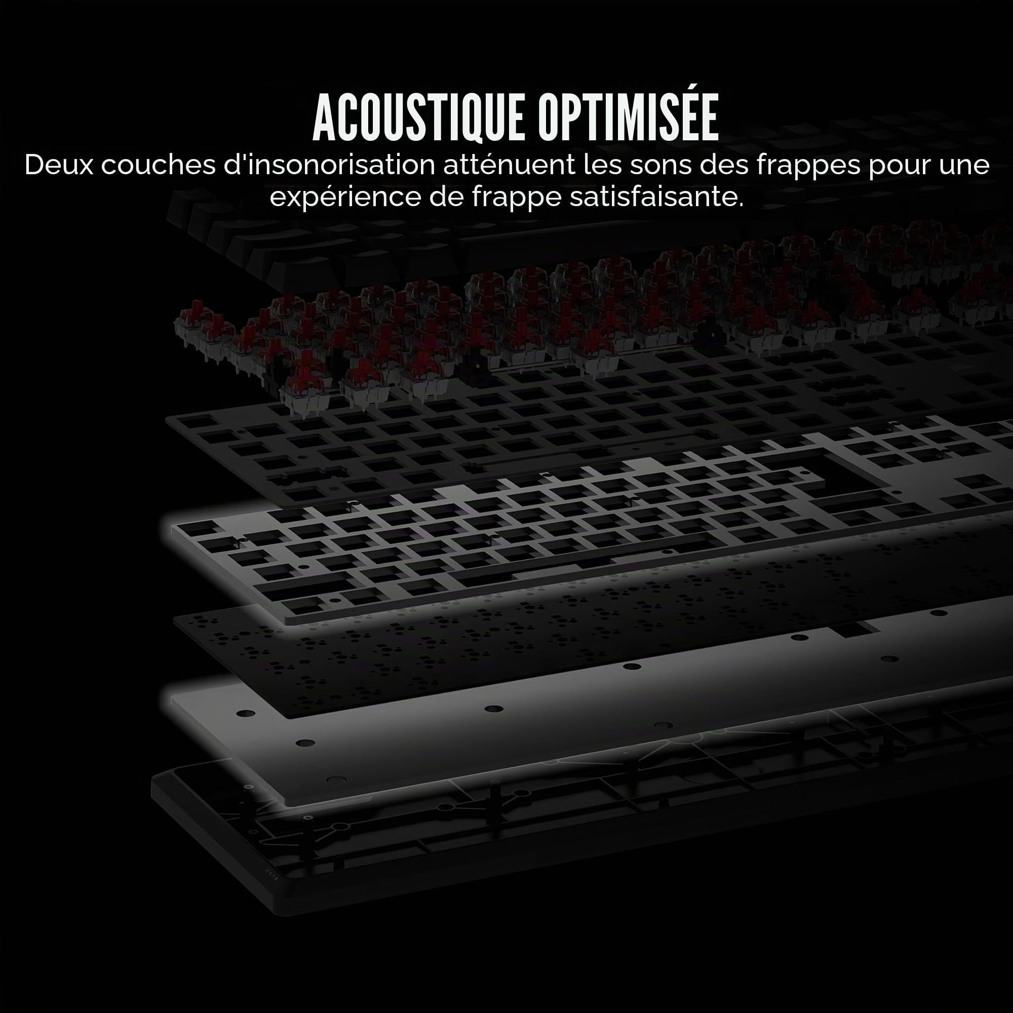 Corsair K70 Core RGB Clavier mécanique de Jeu - Interrupteurs linéaires Rouges MLX pré-lubrifiés - Amortissement sonore - Cadran de contrôle des médias - Compatible avec iCUE - Design QWERTY