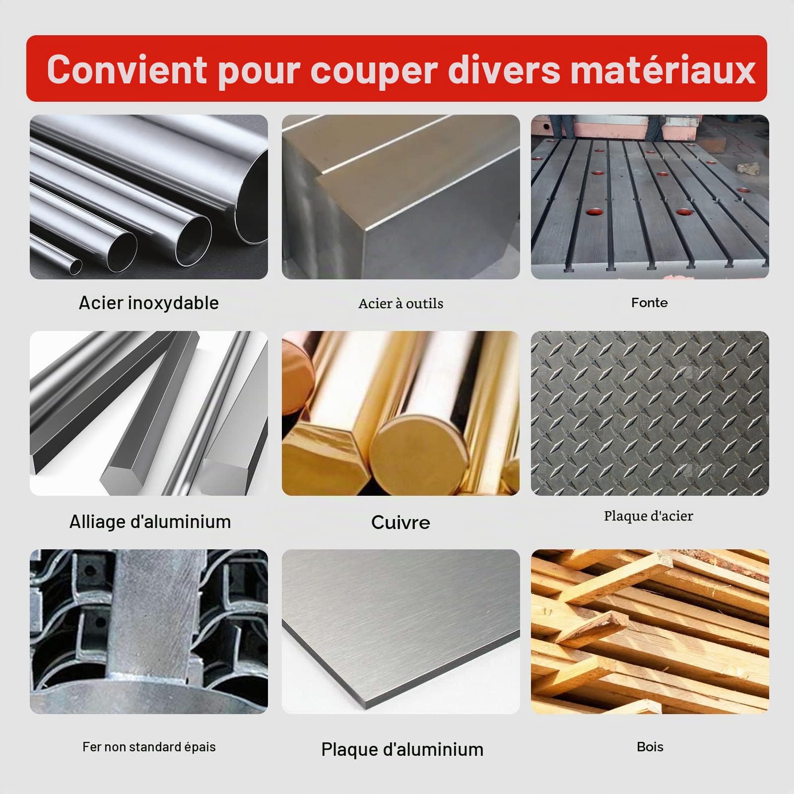 TCT Kit de scie cloche en carbure pour métal dur 12 pièces au total (13-54mm)