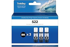 522 Black Ink Bottle for Epson EcoTank