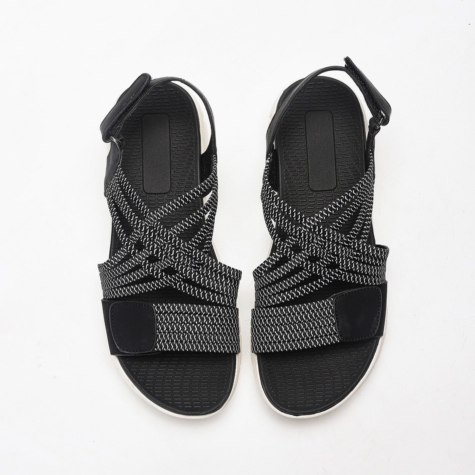 Genérico Sandalias Mujer De Mujer, Planas Talla Grande, Con Flores, Punta Abierta, Casuales Playa Para Exteriores Zapatos Verano 2026 Hebilla Marron Agua 38 Tobilleras Calzado Ancho Especial