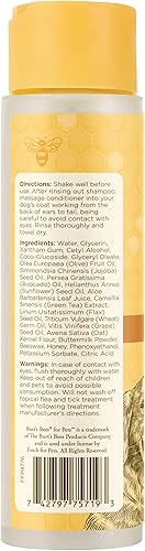 Miniatura 3 de Burt's Bees Acondicionador de avena natural para perros con harina de avena coloidal y miel  Champú de avena para perros  Libre de crueldad, sulfato