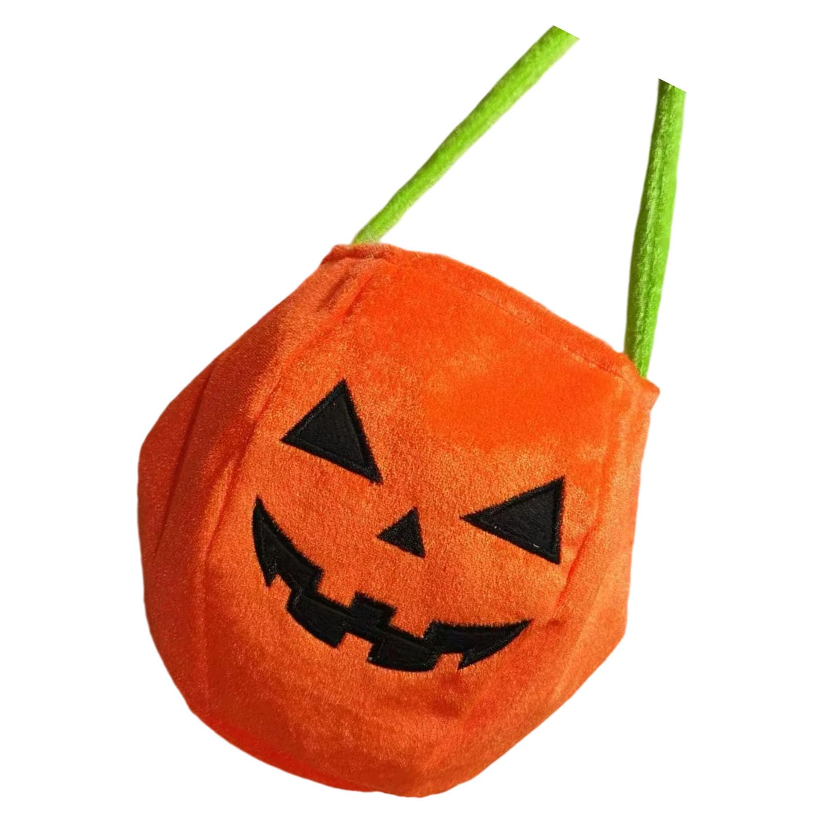 Jazuaiao Seasonal Collection Bag Pumpkin Decorated Velvets Spacious Candy Holder Holiday Party Accessory for Children Trick or Treats Candy Bag