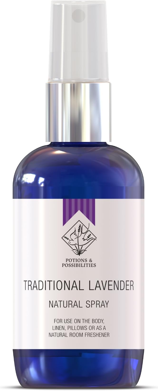 100% Natural Lavender Body, Room & Pillow Spray Made with Pure Lavender Essential Oil (100ml)