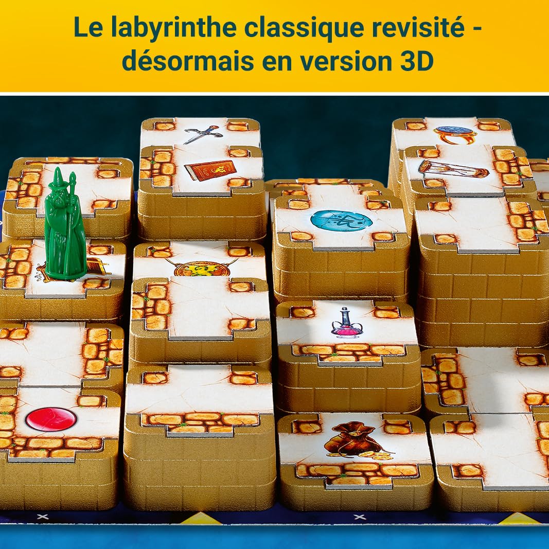 Ravensburger - Le Grand Classique des Jeux de société - Labyrinthe - Labyrinthe 3D - Famille et Enfants - De 2 à 4 Joueurs à partir de 7 Ans - Mixte - 26113 - (Multilingue – Français Inclus)