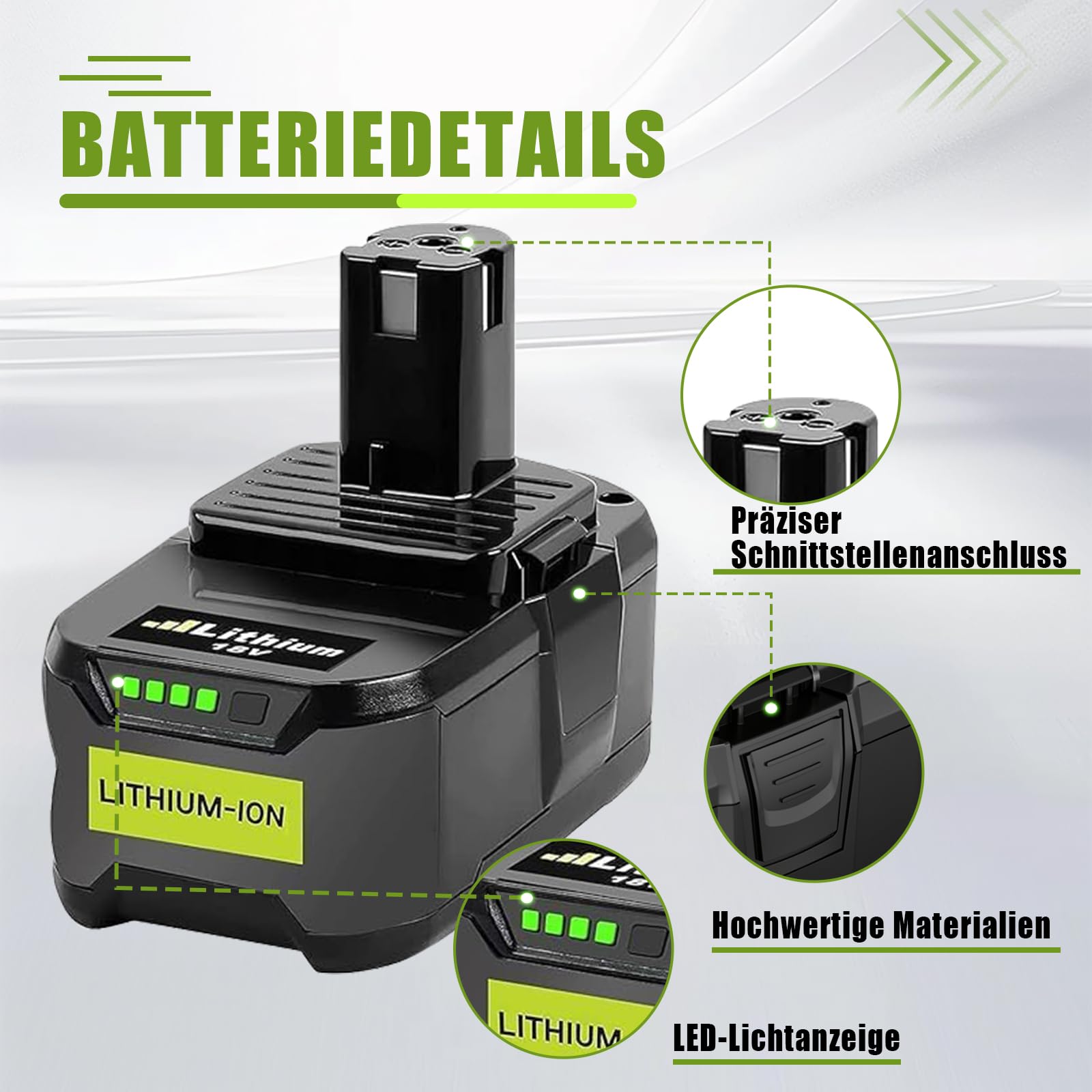2 Packs 18V 5,0Ah Batterie de Remplacement pour Ryobi 18V One + Batterie pour Ryobi Compatible avec P108 P107 P105 P104 P102 RB18L13 RB18L15 RB18L25 RB18L40 RB18L50