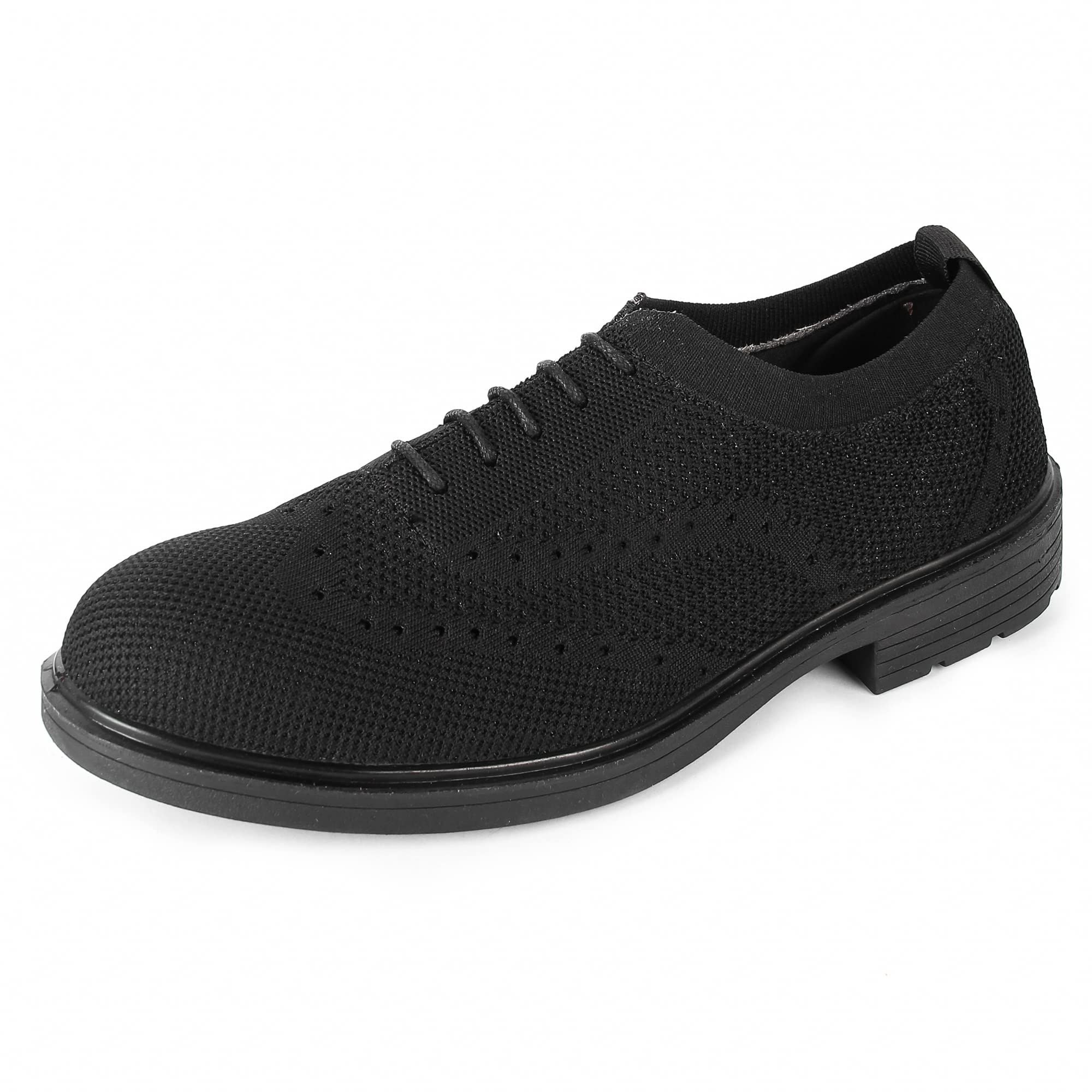 Debonair Safety Shoes for Men with Industrial Steel Toe, Light Weight Construction Shoes, Anti Penetration, Non-Slip Lace Up Comfortable Footwear