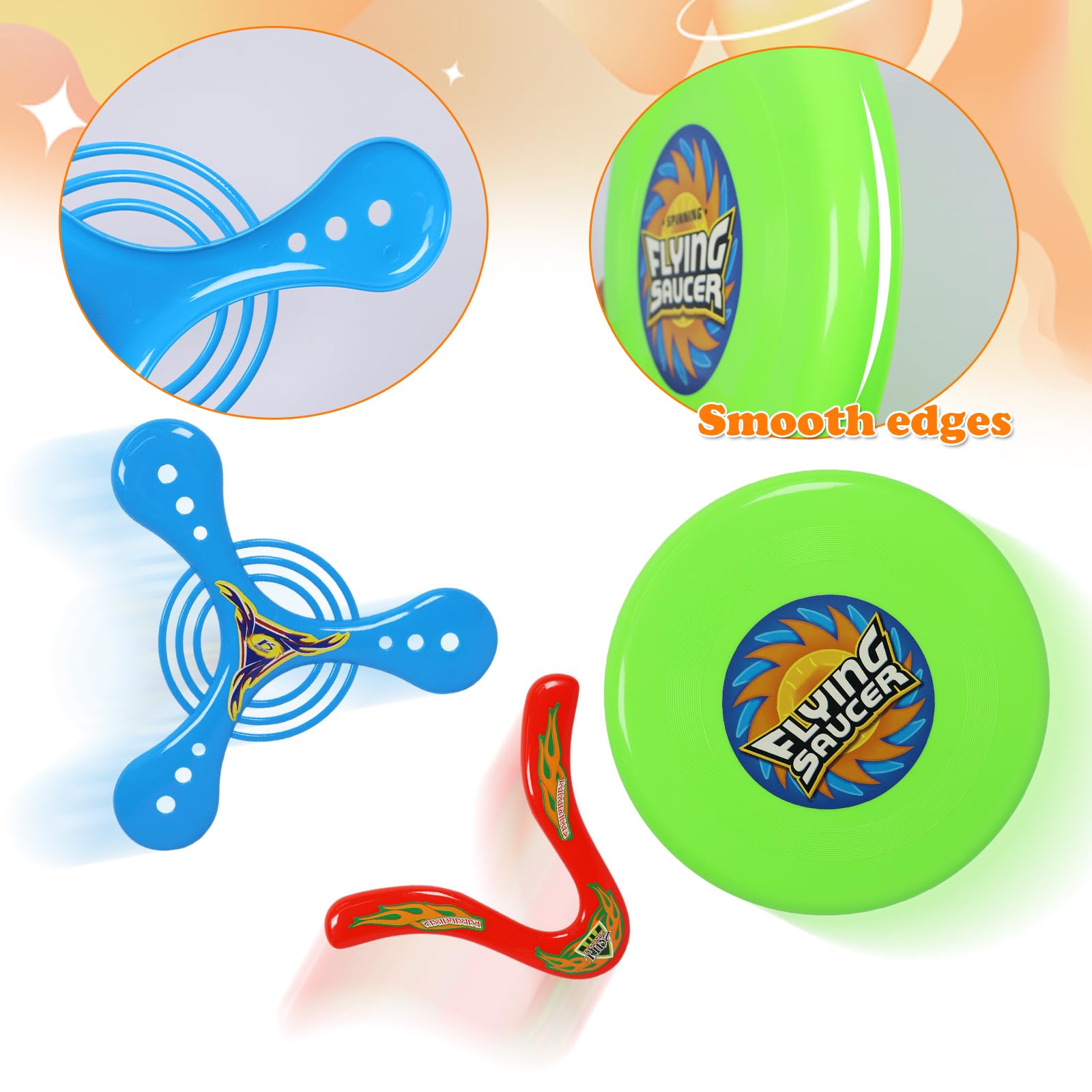 6 Pezzi Set di Boomerang, Boomerang a Forma di V, Boomerang per Principianti Set, Giochi Interattivi Genitore Figlio, Giocattoli per Bambini, All'aperto per Principianti
