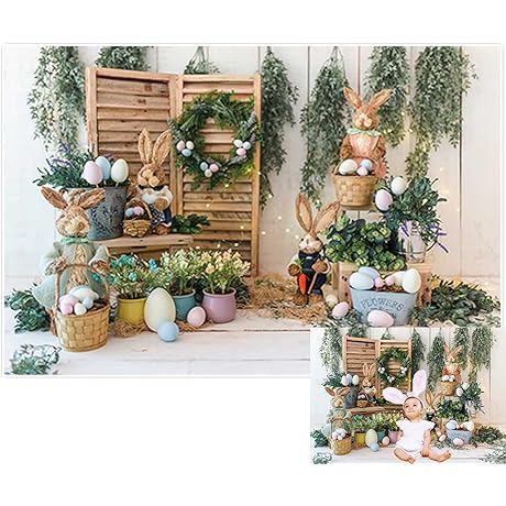 Allenjoy 7x5ft Spring Easter Backdrop for Photoshoots