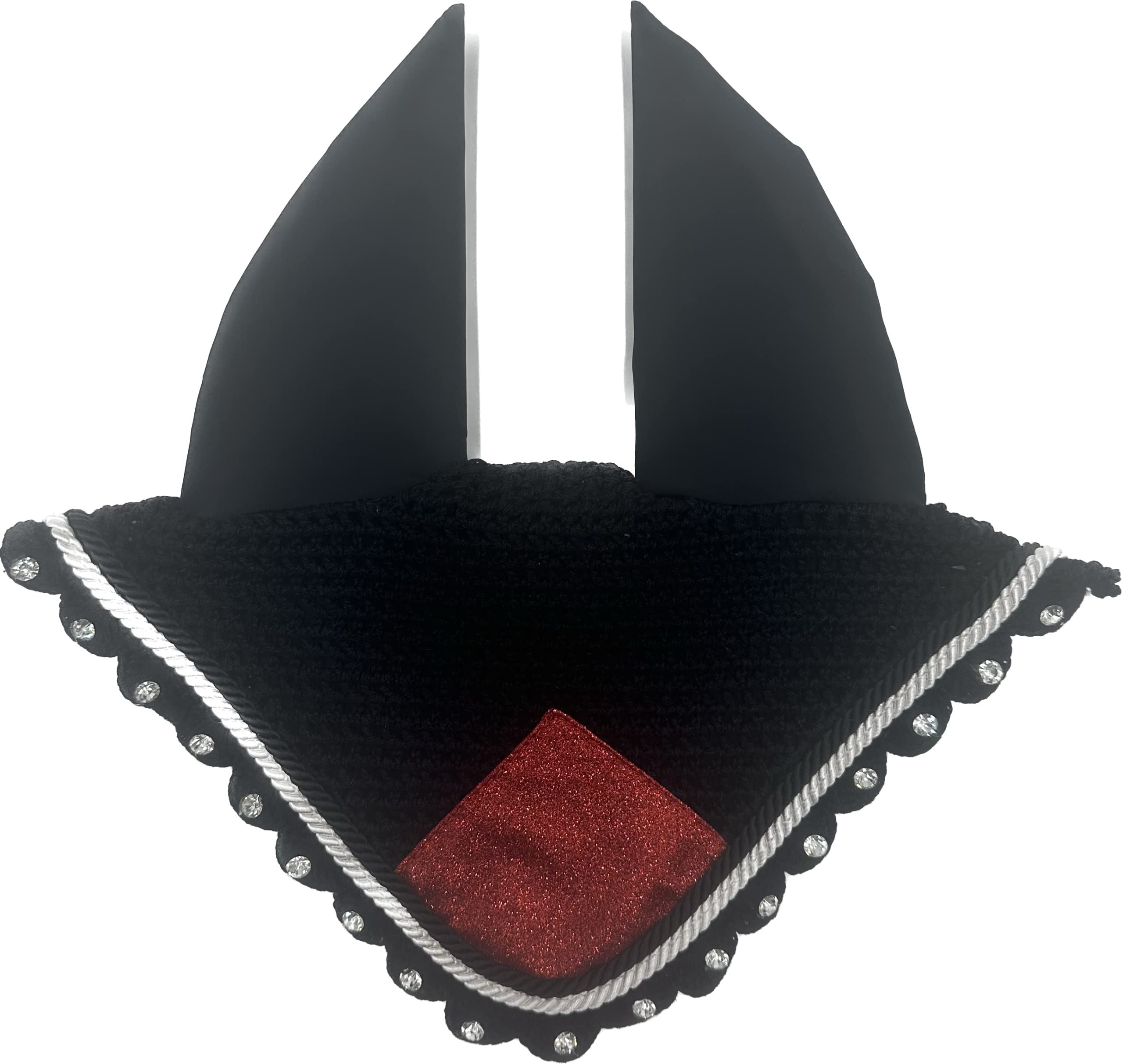 Frontale Per Cavallo Cwell Equine Bling V - 3 File Di Cristalli Trasparenti Incastonati - Dressage Lusso 35,6 Cm