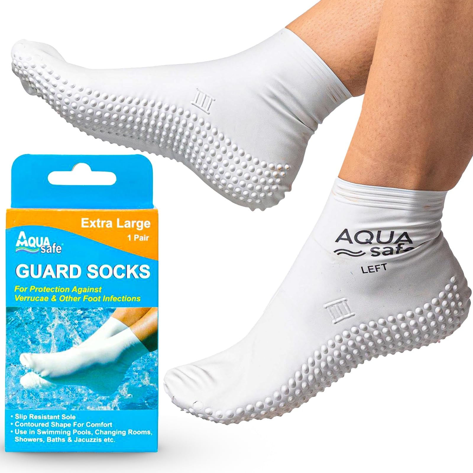 Aquasafe Swimming Pool Socks Waterproof Against Warts